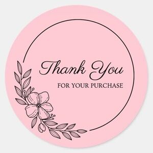 50 Thank You For Your Purchase Stickers